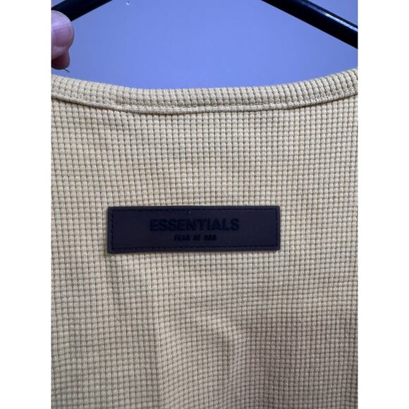 NWT Essentials Fear of God Waffle Knit Tank in Light Tuscan - Picture 2 of 4